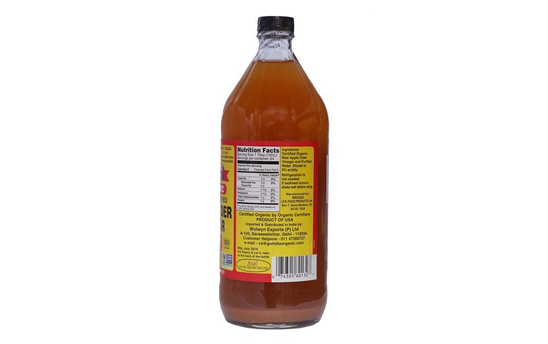 Bragg Raw-Unfiltered Apple Cider Vinegar   Plastic Bottle  946 millilitre